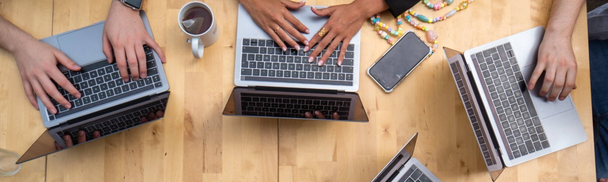 Laptops on desk 